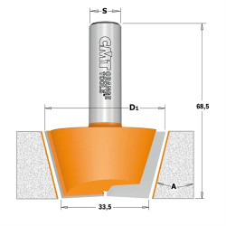 D:47,5mm,S:12mm, Sada vyspravovací na CORIAN 2ks, C98154111, CMT