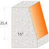 A15°,D:23mm,I:25,4mm,S:12mm, Úhlová fréza na CORIAN, C98152111, CMT