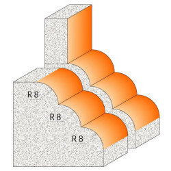 R:8,D:66,7mm,I:41,3mm,S:12mm, Dekorativní fréza na CORIAN, C98052111, CMT