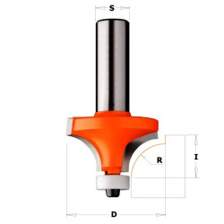 R:8-D:28,7mm,I:15mm,S:12mm, Zaoblovací fréza na CORIAN, C98050511, CMT