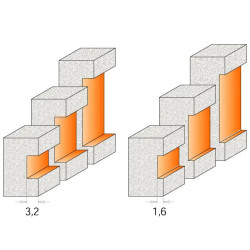 R:4,76-D:22,2mm,I:19,05mm,S:12mm, Drážkovací boční fréza CORIAN, C98051311, CMT